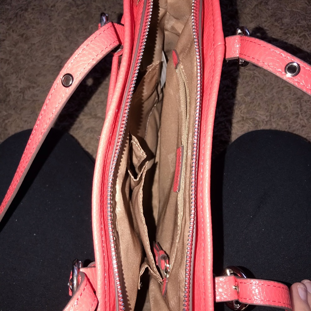 Anne Klein brand new gorgeous leather coral purse